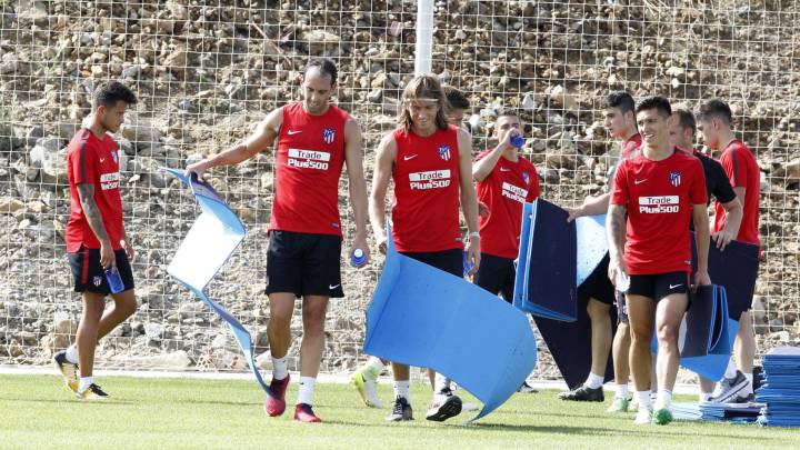 Entrenamiento del Atlético de Madrid.