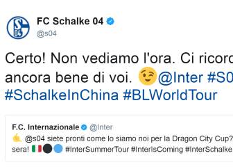 El Schalke 04 vacila en Twitter al Inter antes de su amistoso
