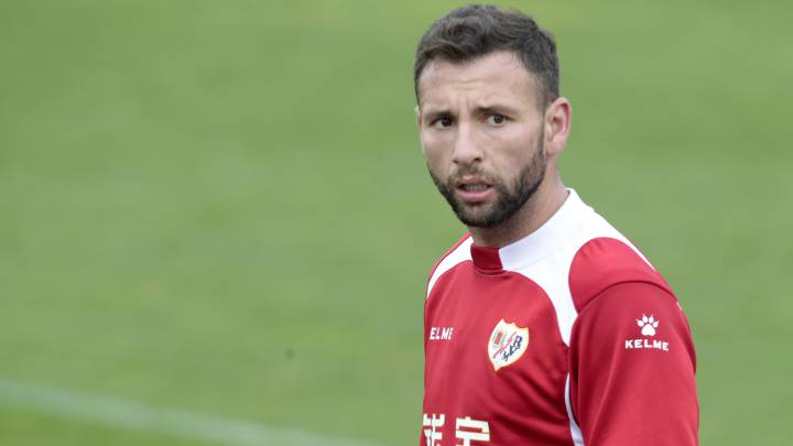 Rat, durante un entrenamiento con el Rayo.