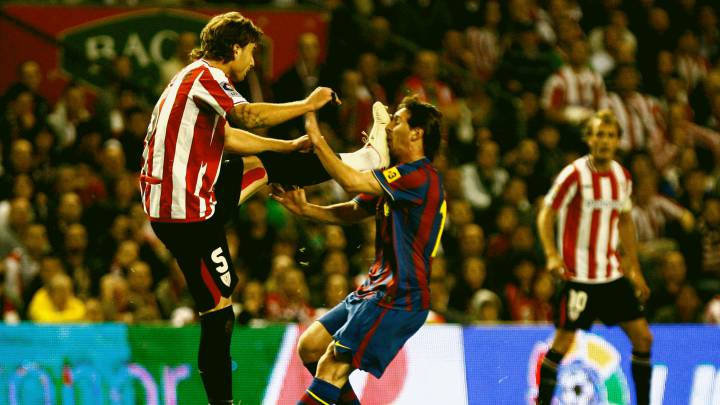 Amorebieta: "En 2009, Messi resbaló y chocó con mi pie"