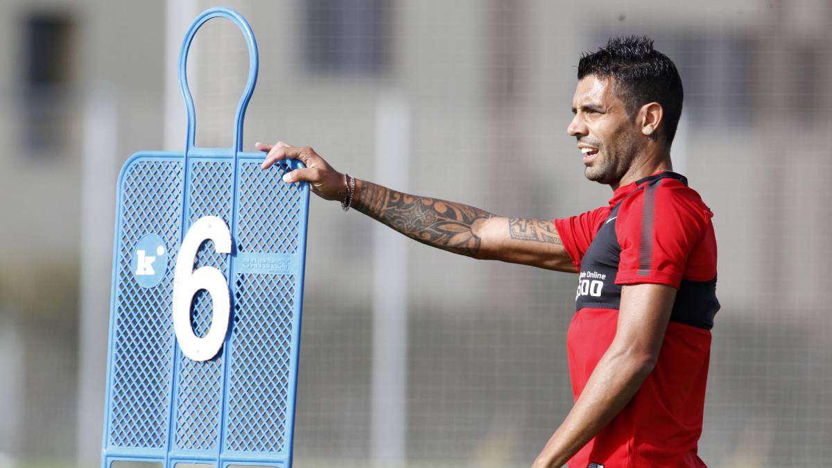 Augusto en un entrenamiento