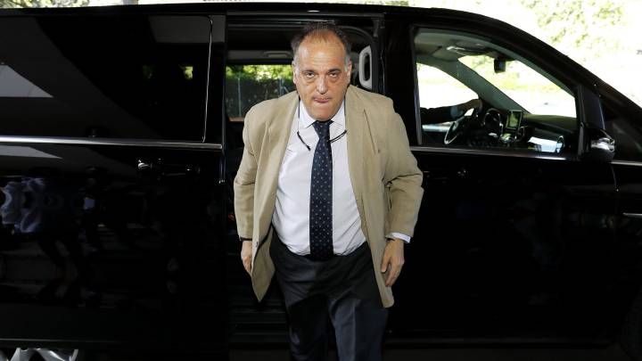 Javier Tebas entrando al CSD.