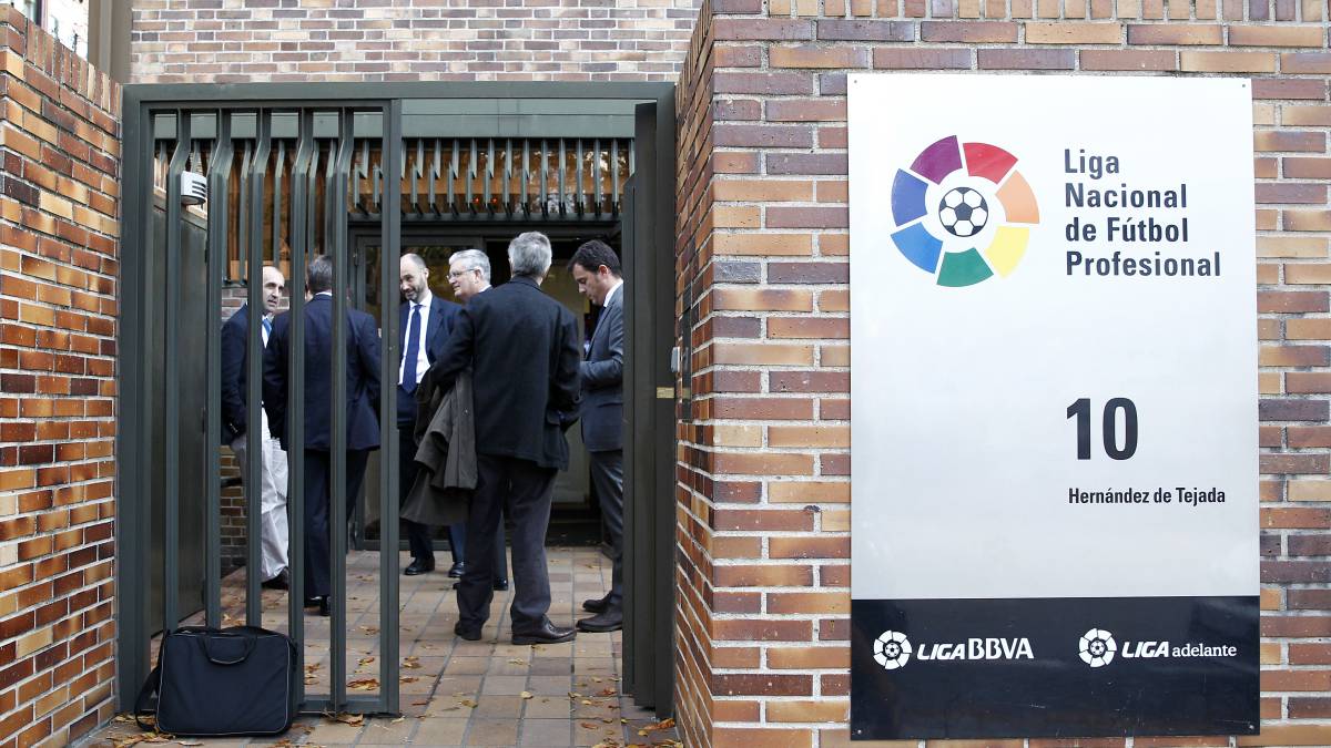 Entrada de la sede de LaLiga.