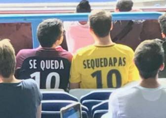 PSG fans wear shirts taunting Piqué over