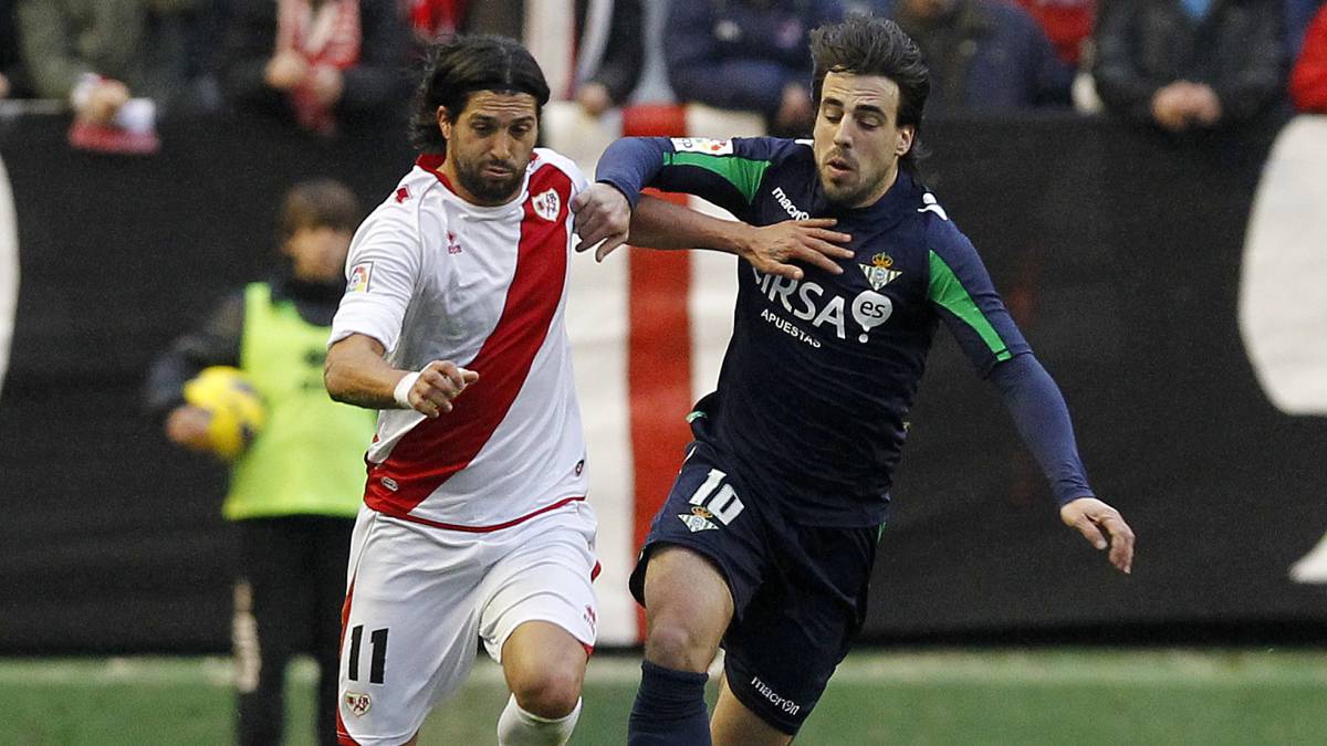 El Chori en un partido con el Rayo