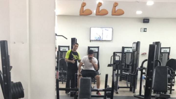 Foto de Diego Costa en su Instagram, en un gimnasio en Brasil.