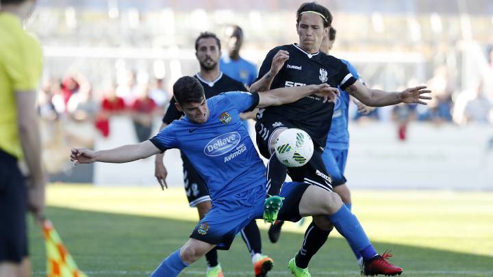 Imagen de un Fuenlabrada-Toledo la temporada 2016-2017 en Segunda B.