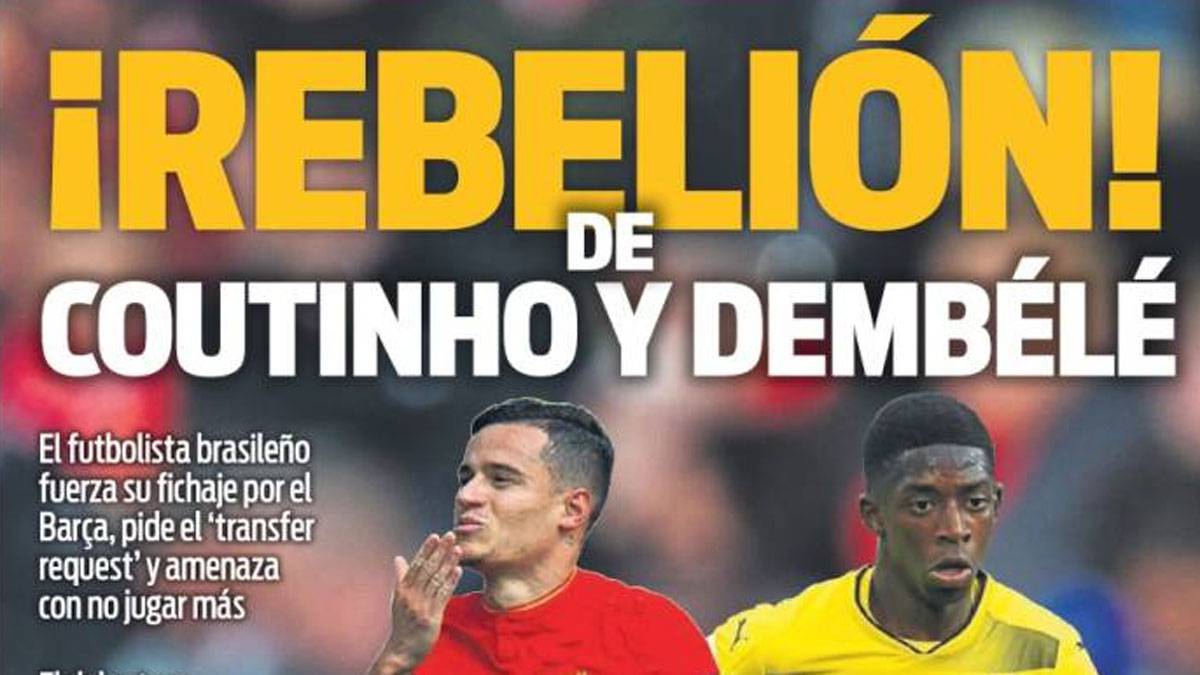 Prensa de Barcelona los rebeldes Coutinho y Dembel