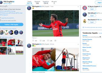 El PSG colgó fotos de Neymar riéndose mientras caía el Barça