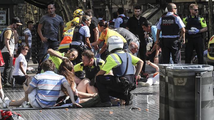 Atentado terrorista en la Rambla de Barcelona.
