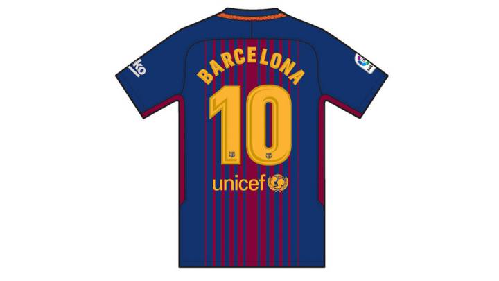 Imagen de la camiseta que lucirán en el Barcelona - Betis los jugadores del club azulgrana.
