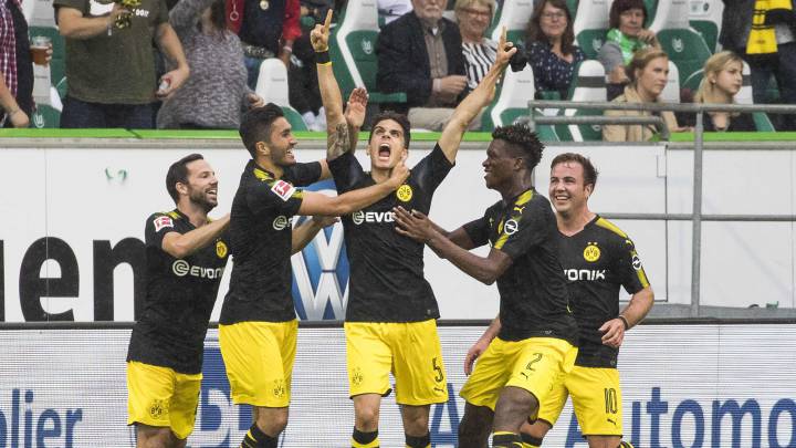 Bartra celebra su gol.