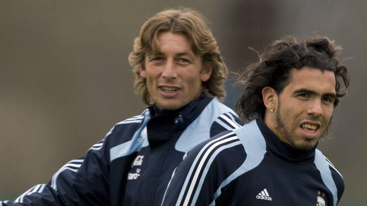 Heinze y Tévez.