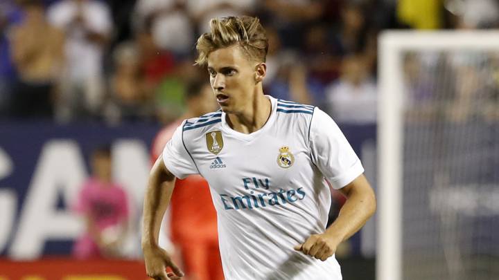 Marcos Llorente, con la camiseta del Real Madrid,