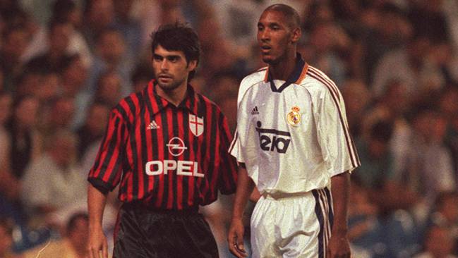 Ayala y Anelka, exjugadores del Milan y Real Madrid.