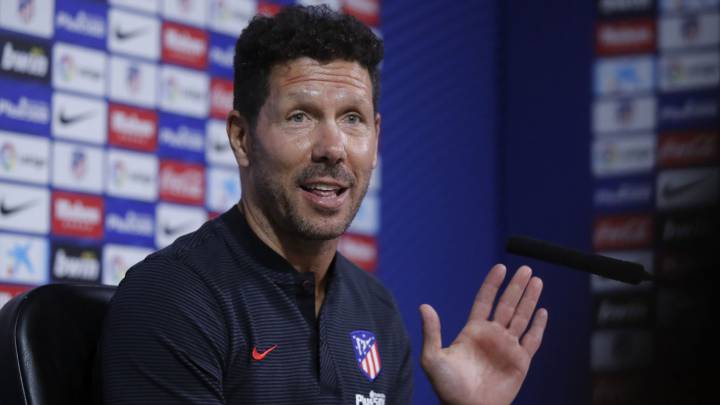 El entrenador del Atlético de Madrid, Diego Pablo Simeone.