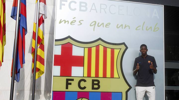 Ousmane Dembélé arrives in Barcelona ahead of unveiling