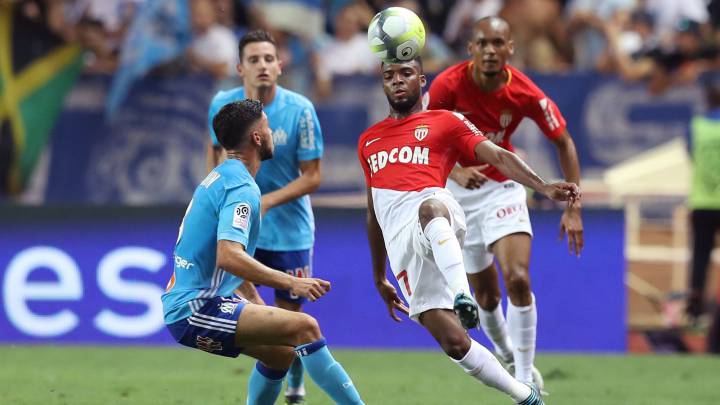 El jugador francés del Mónaco, Thomas Lemar, durante un encuentro de la Ligue 1.