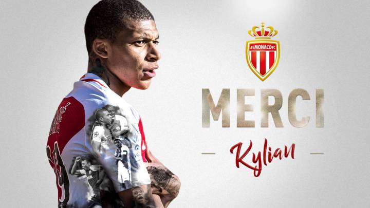 El Mónaco le desea "lo mejor" a Kylian Mbappé en el PSG