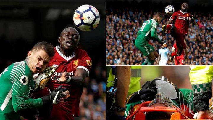 Mané shown straight red after horror challenge on Ederson