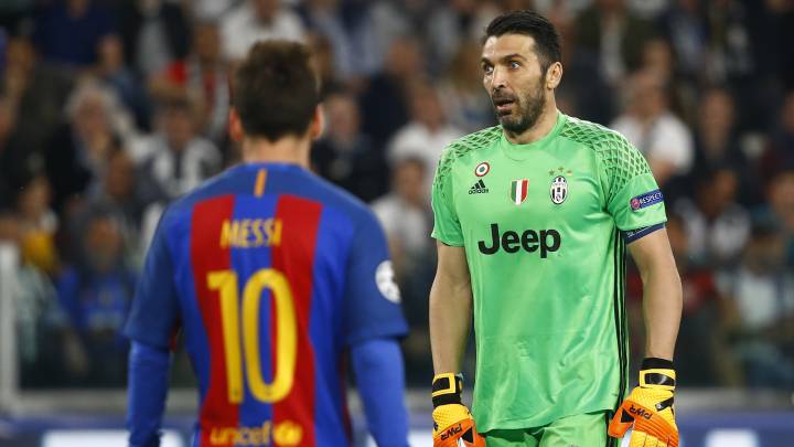 Messi y Buffon.