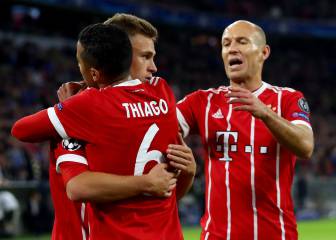 El Bayern gana sin Vidal ante un rival que jugó con 10 jugadores