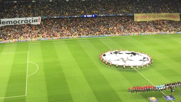 El Camp Nou se vuelca con el referéndum del 1 de octubre