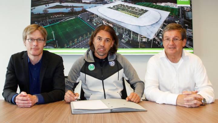 Schmidt con el Wolfsburgo.