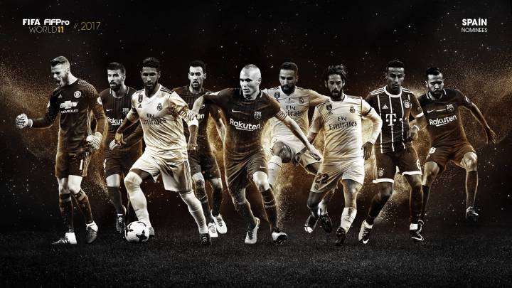 Los nueve españoles nominados al once ideal de los premios FIFPro.