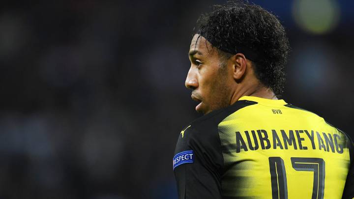 El delantero gabonés del Borussia Dortmund, Pierre-Emerick Aubameyang.