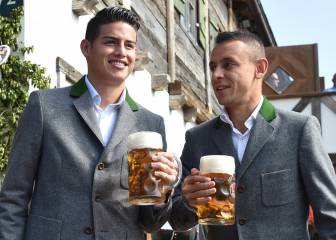 James con el Bayern Múnich, presentes en el Oktoberfest