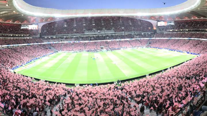 Panorámica del Wanda Metropolitano en el estreno del estadio rojiblanco ante el Málaga.