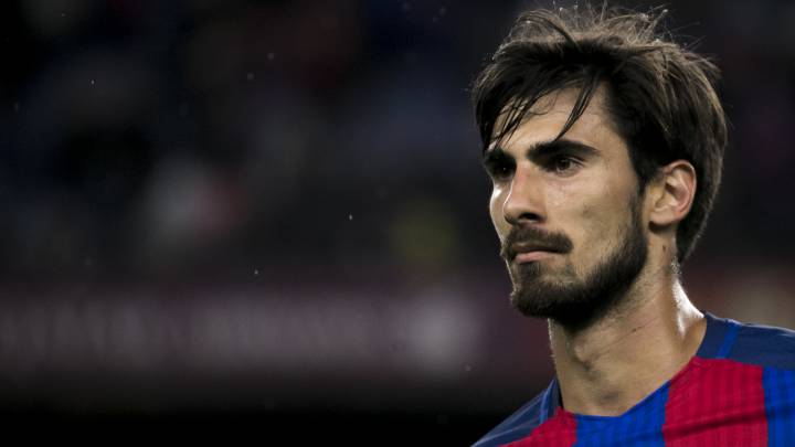 El centrocampista del Barcelona, André Gomes.