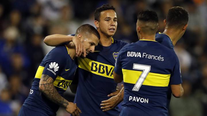 Los jugadores de Boca celebran una victoria