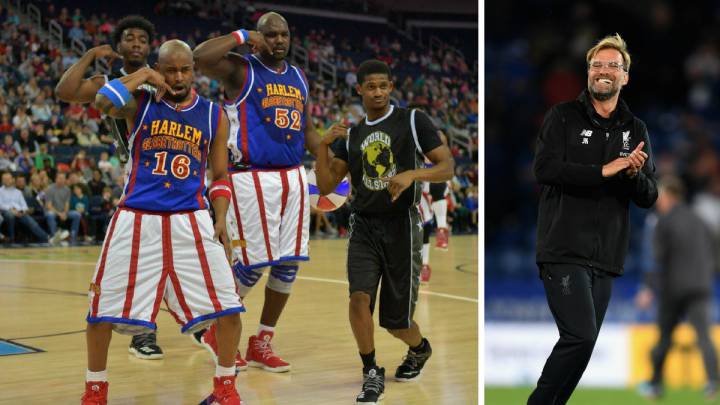 Los Harlem Globetrotters trollearon al entrenador del Liverpool, Jürgen Klopp en Twitter.