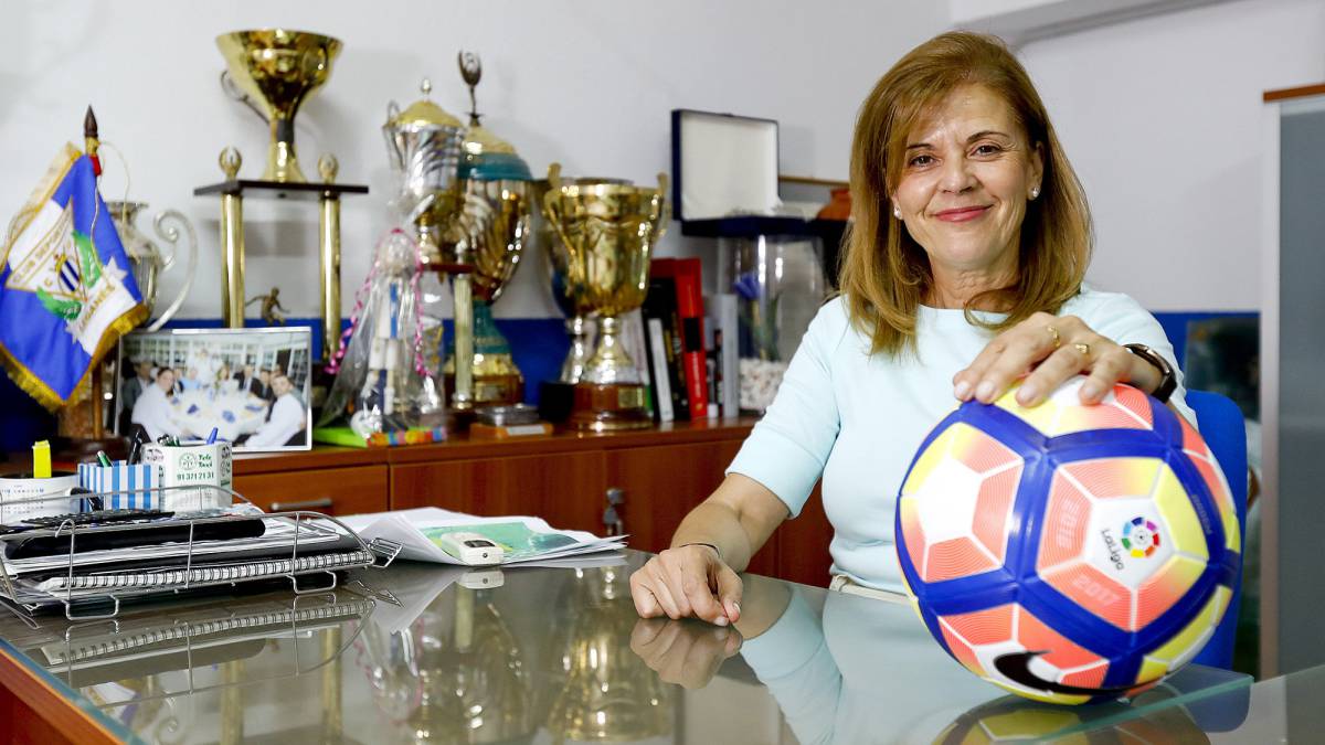 Victoria Pavón, presidenta del Leganés, simpatizó en su día con el Atlético.