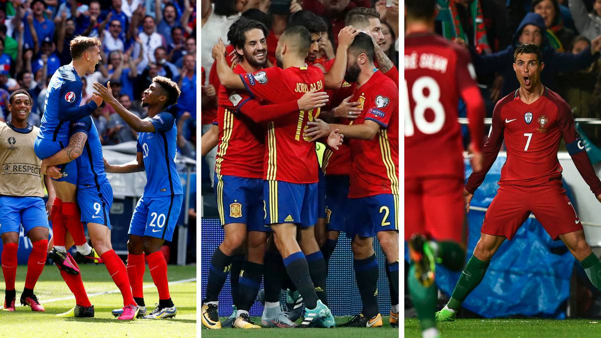 Francia, España y Portugal buscarán un billete para el Mundial de Rusia.