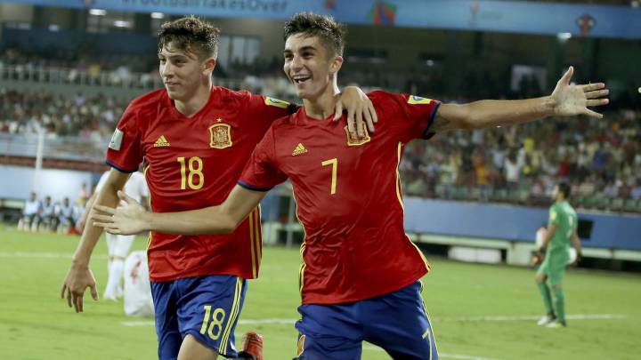 Ferran Torres, con la Selección.