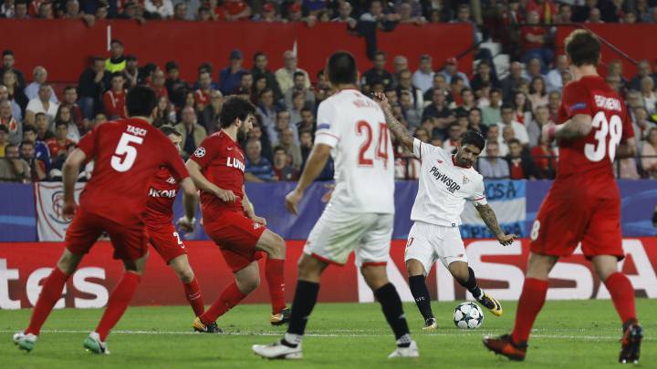 Banega marcó un gol ante el Spartak el miércoles.