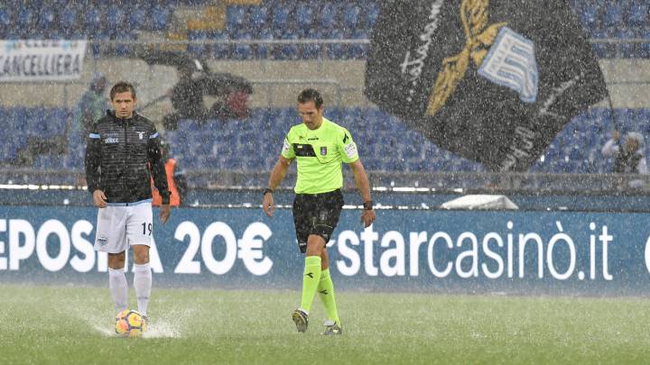 Aplazan el partido Lazio-Udinese de la Serie A por la fuerte lluvia