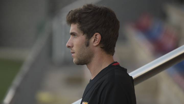Sergi Roberto, en un entrenamiento del Barcelona.