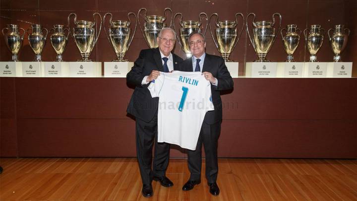 Reuvén Rivlin y Florentino Pérez.