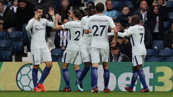 Morata celebra su gol.