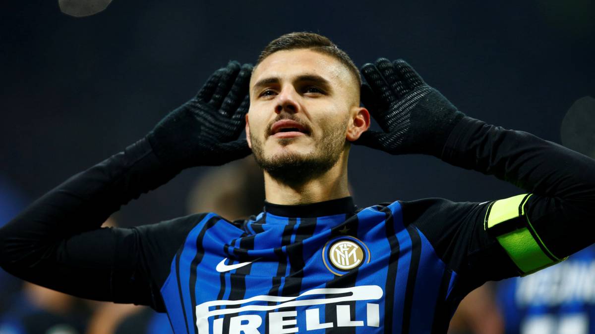 Mauro Icardi, tras anotar dos goles al Atalanta.