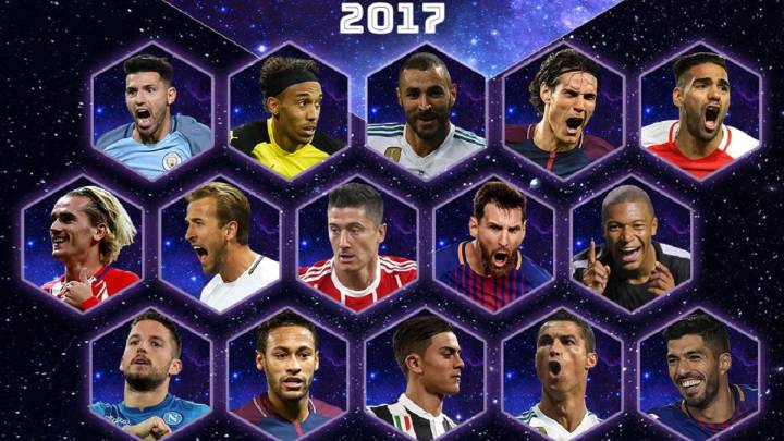 Los delanteros candidatos al once del año de la UEFA.