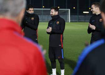 Ovación a Messi en la última práctica antes del Valencia