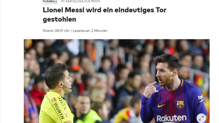 Así vieron en el mundo la polémica del no gol de Messi