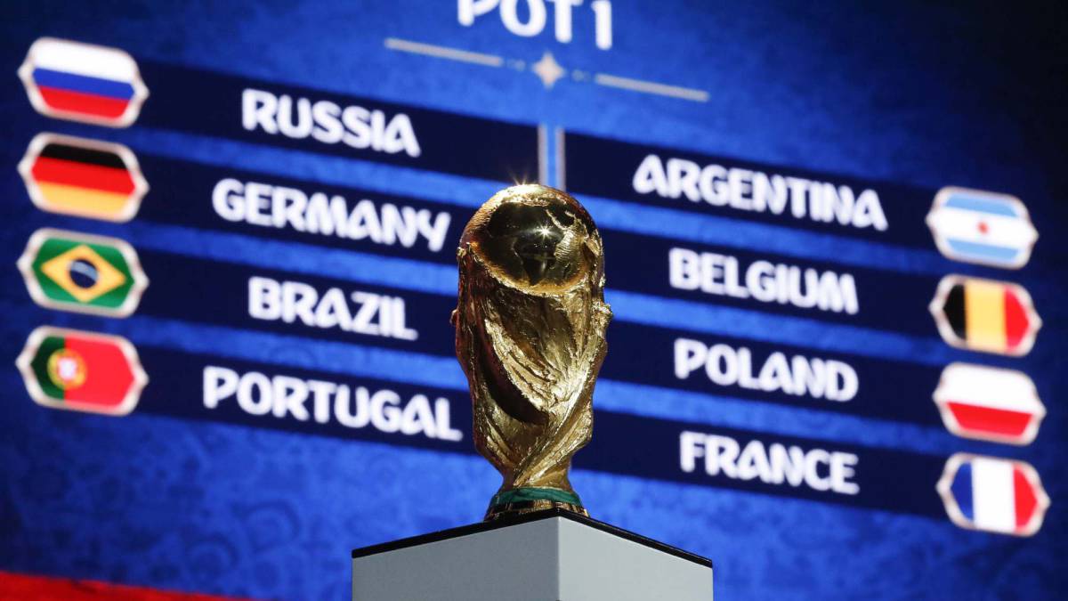 Cabezas de serie en el sorteo del Mundial de Rusia 2018.