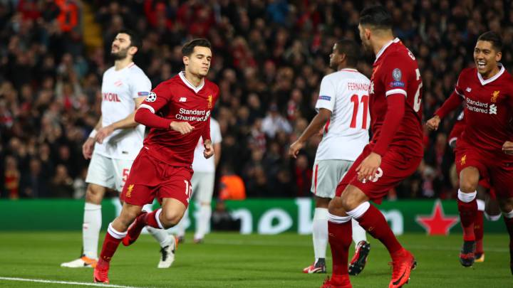 Sigue el Liverpool vs Spartak de Moscú en directo y en vivo online, jornada 6 de fase de grupos de la Champions League , hoy a las 20:45 horas en Anfield