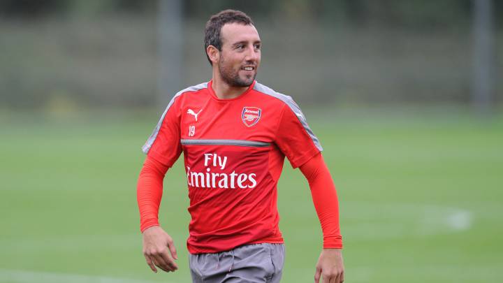 El centrocampista español del Arsenal, Santi Cazorla.